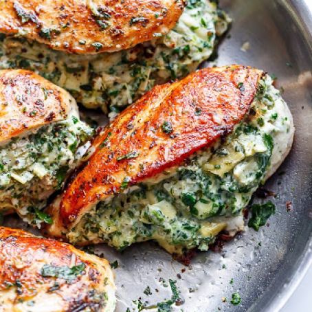 SPINACH ARTICHOKE STUFFED CHICKEN