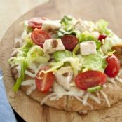 Chicken Caesar Pita Pizza