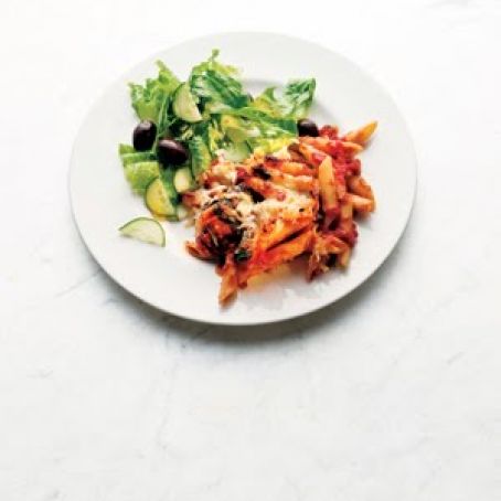 Baked Penne With Spinach and Sun-Dried Tomatoes