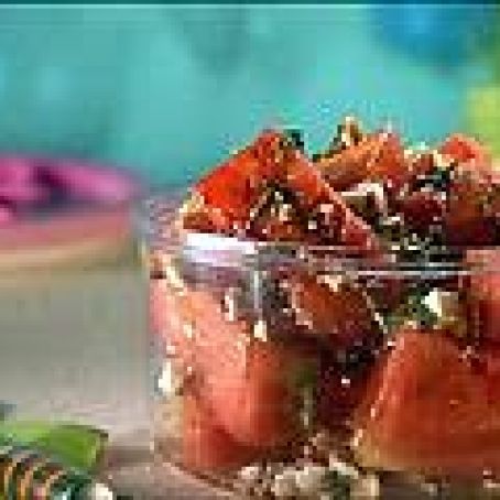 Watermelon with Balsamic and Feta