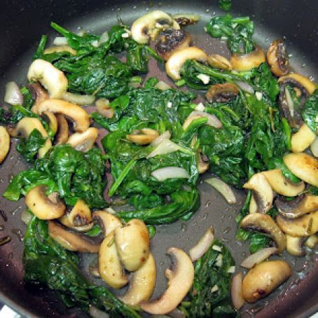 Buttery Spinach and Mushrooms