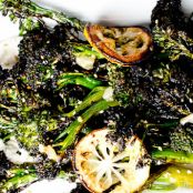 BROCCOLETTE****Roasted Broccolette w/ Charred Lemons and Tahini Yogurt Sauce