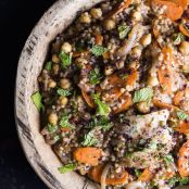 Toasted Pearl Couscous with Chicken and Chickpeas 