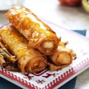 Juicy wrapped apple rolls from Greece