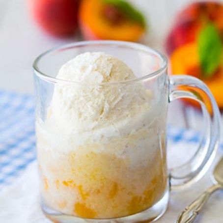 Peach Cobbler Mug Cake