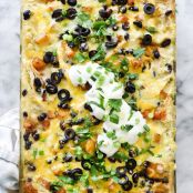Salsa Verde Chicken Enchilada Casserole