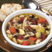 HEARTY CHICKEN-VEGETABLE AND WILD RICE SOUP  {penzeys}