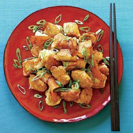 Orange Chicken with Scallions