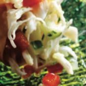 Crab Salad on Wonton crackers (CJ)