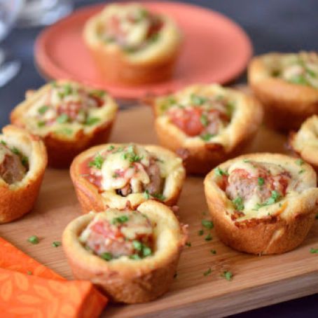 Cheesy Meatball Cups