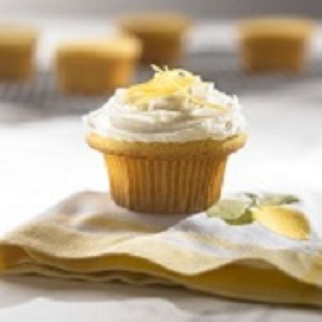 Frosted Lemon Pound Cupcakes