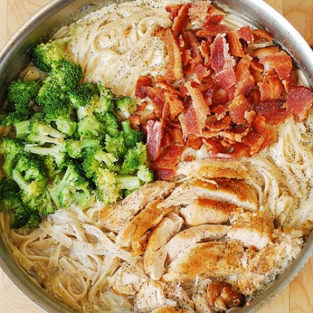 Creamy Broccoli, Chicken, and Bacon Pasta Recipe