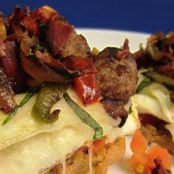 Piled High Supreme Breakfast Pizzas