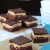 Chocolate Peanut Butter Triple Layer Brownies