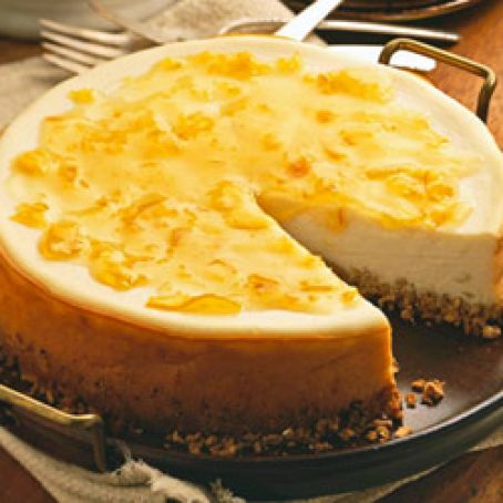 Lemon Cheesecake with Orange Glaze