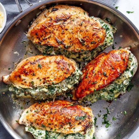 spinach artichoke stuffed chicken