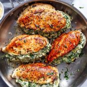 spinach artichoke stuffed chicken