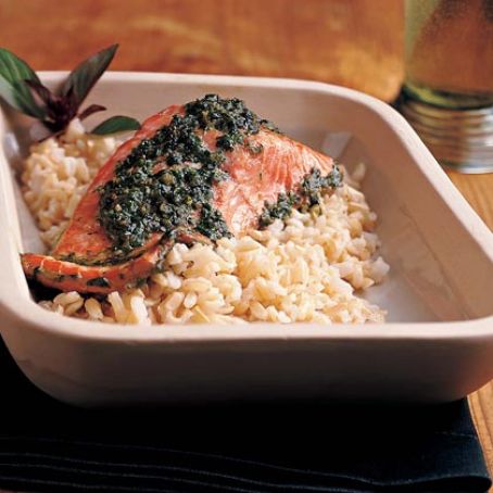 Easy Pesto Salmon