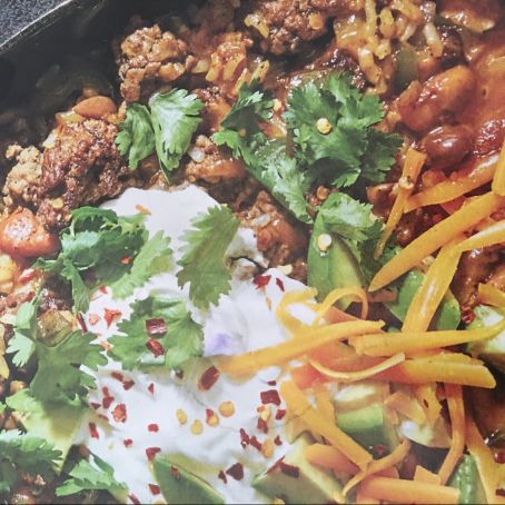 Beefy naked burrito skillet