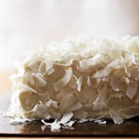 Coconut Cake with Saffron Cream (Food and Wine)