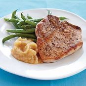 Pan-Fried Pork Chops and Homemade Applesauce