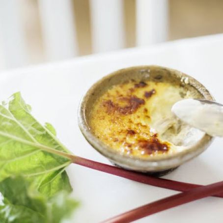 Rhubarb Crème Brûlée