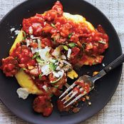 Parmesan Polenta and Spicy Sausage Sauce