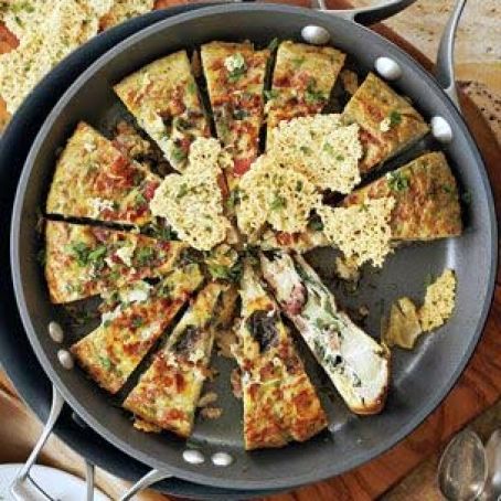 Artichoke Frittata with Crispy Pecorino