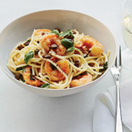 Lemon Shrimp Spaghetti