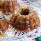 Mini Banana Bundts with Sticky Maple Walnut Glaze