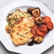 Yogurt-Marinated Chicken With Mushrooms and Sweet Potatoes