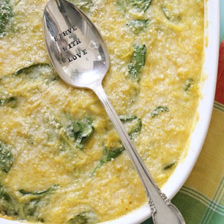 Baked Spaghetti Squash & Spinach