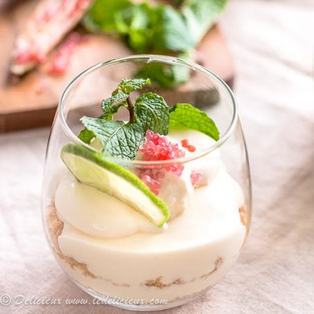 Mojito Cheesecake Parfaits with Finger Lime Caviar