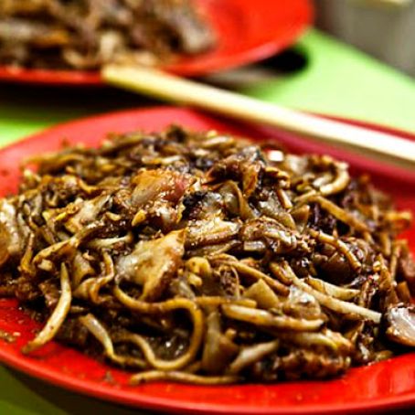 Fried Kway Teow - Char-Flavored Stir Fried Rice Noodles with Shrimp Paste