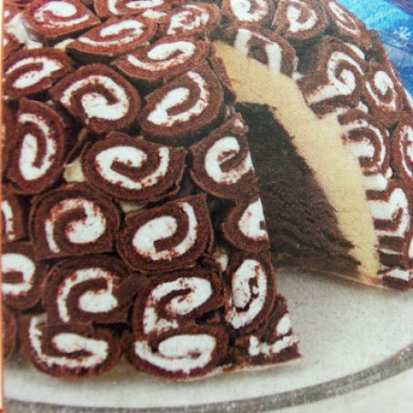 Swiss Swirl Ice Cream Cake