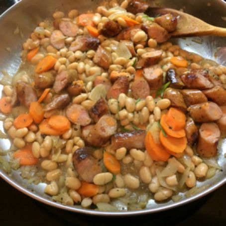 Sausage with White Beans and Tarragon