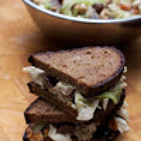 Poached-Chicken Salad w/Walnuts & Grapes