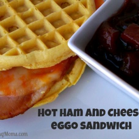 Hot Ham and Cheese Eggo Sandwich