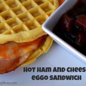 Hot Ham and Cheese Eggo Sandwich