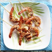 Sesame-teriyaki shrimp