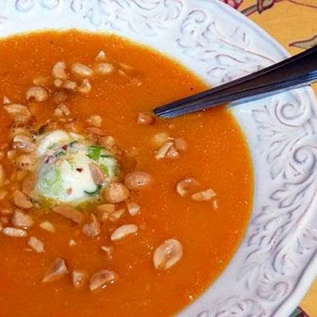Carrot Ginger Soup with Chile Butter