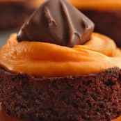 Trick-or-Treat Brownie Cupcakes