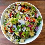 Quinoa Salad with Black Beans, Avocado and Cumin-Lime Dressing