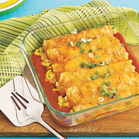 Corn and Cheese Enchiladas