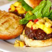 Teriyaki Burger with Mango Pineapple Salsa