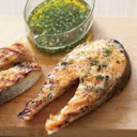 Tarragon-Marinated Salmon Steaks
