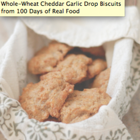 Whole-Wheat Cheddar Garlic Drop Biscuits