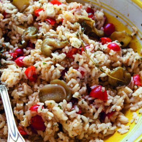 Healthy Aubergine Rice Salad