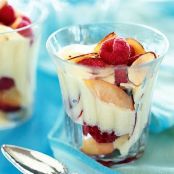 Raspberry-Nectarine Parfaits with Peach Sabayan