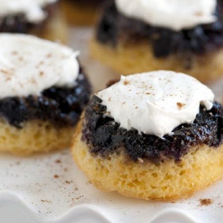 Mini Blueberry Upside Down Cake